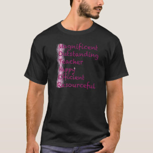 Uitstekende leerkracht Happy Efficient Mo T-shirt