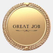 Uitstekende Leerling Gouden Medaillon Stickers (Voorkant)