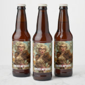Uitstekende Leopard Lady Attitude Bier Etiket (Flessen)