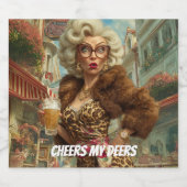 Uitstekende Leopard Lady Attitude Bier Etiket (Enkel label)