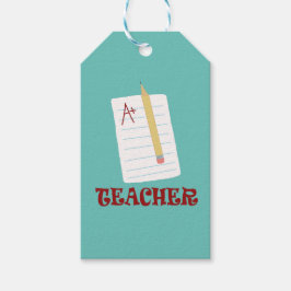 Uitstekende leraar cadeaulabel