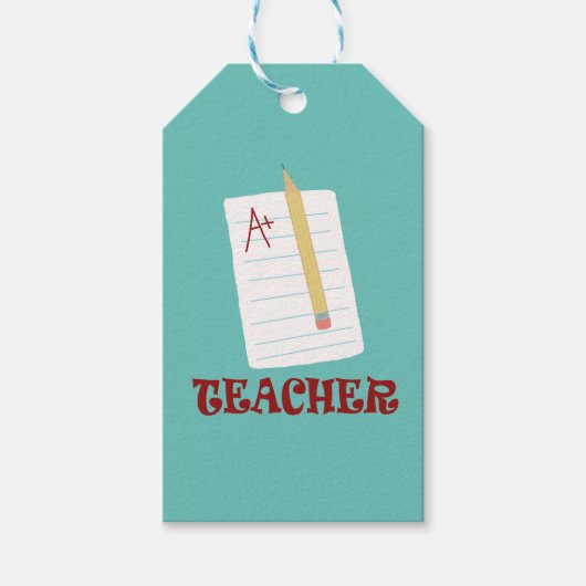 Uitstekende leraar cadeaulabel (Voorkant)