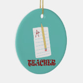 Uitstekende leraar keramisch ornament (Rechts)