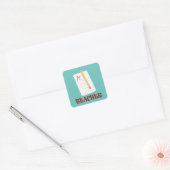 Uitstekende leraar vierkante sticker (Envelop)