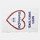 Uitstekende liefde - Sporthanddoek (personaliseren Theedoek (Horizontaal)