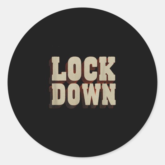 Uitstekende Lock Down Statement-outfit Ronde Sticker (Voorkant)