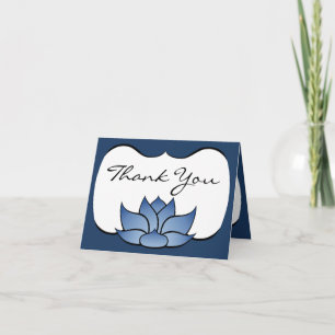 Uitstekende Lotus in Blauw Hartelijk dank Bedankkaart