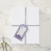 Uitstekende Lotus in Paarse Gift Label Cadeaulabel (Met Touw)