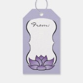 Uitstekende Lotus in Paarse Gift Label Cadeaulabel (Achterkant)