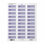 Uitstekende Lotus in Paarse Return Address Label (Full Sheet)