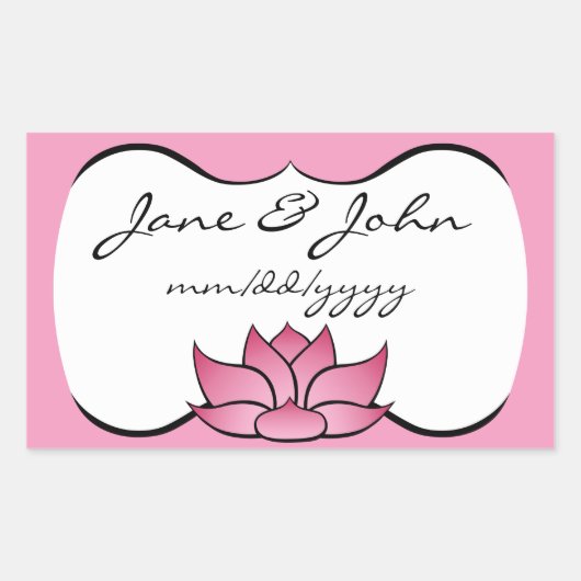 Uitstekende Lotus in roze Sticker (Voorkant)