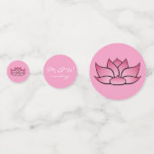 Uitstekende Lotus in Roze Tafel Confetti (Voorkanten)