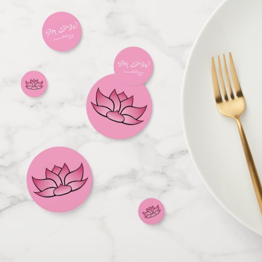 Uitstekende Lotus in Roze Tafel Confetti (Groep)