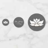 Uitstekende Lotus in witte tafel Confetti (Voorkanten)