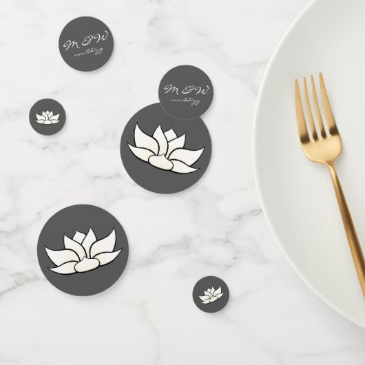 Uitstekende Lotus in witte tafel Confetti (Groep)