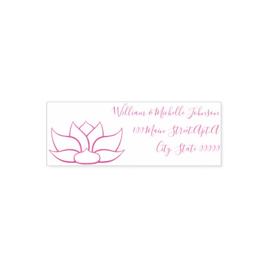 Uitstekende Lotus Self-Inking Adres Stempel (Design)