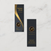 Uitstekende luxe gouden golfbreker mini visitekaartje (Voorkant / Achterkant)