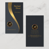 Uitstekende luxe gouden golfbreker visitekaartje (Voorkant / Achterkant)