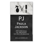 Uitstekende Luxe Textuur Monogram en Marmeren Afwe Magnetisch Visitekaartje (Voorkant Verticaal)