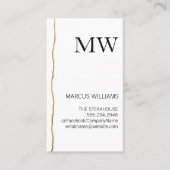 Uitstekende markering / Witte Slanke / Monogram Visitekaartje (Voorkant)