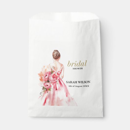 Uitstekende minimale Waterverf bruiloft Vrijgezell Bedankzakje (Voorkant)