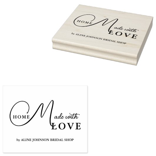 Uitstekende minimalistische kalligrafie Home Made  Rubberstempel (Gestempeld)