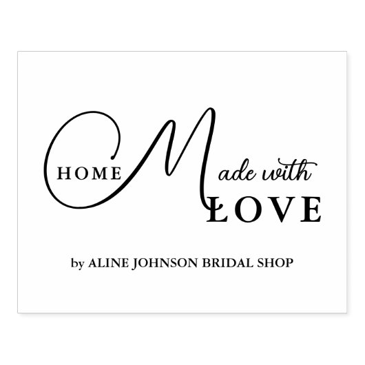 Uitstekende minimalistische kalligrafie Home Made  Rubberstempel (Afrduk)