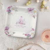 Uitstekende Mis XV Años Spaanse Bloemenorchidee Po Papieren Bordje