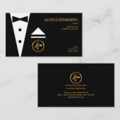 Uitstekende, moderne, professionele butler uit de  visitekaartje (Voorkant / Achterkant)