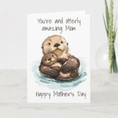 Uitstekende Mom Moederdag Otter Kaart (Voorkant)