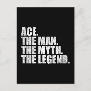 Uitstekende naam, Ace De Man De Mythe De Legende Briefkaart