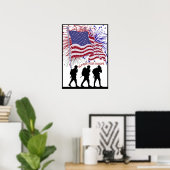 Uitstekende ondersteuning voor onze troepen Drie S Poster (Thuiskantoor)