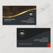 Uitstekende ontwerper van de bruine Grunge Gold Wa Visitekaartje (Voorkant / Achterkant)