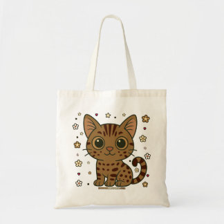Uitstekende Oscar Floral Tabby Cat Tote Bag