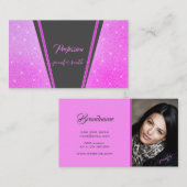 Uitstekende Paarse glitter Sparkle Stars Visitekaartje (Voorkant / Achterkant)