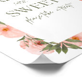 Uitstekende perzik bloemenbaby's zijn zoet Poster (Hoek)