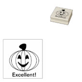 Uitstekende pompoen rubberstempel (Gestempeld)