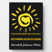 Uitstekende prijs voor vrijwilligers fotoplaat (voorkant)