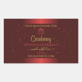 Uitstekende rode etiketten van het Product Gold Gl (Voorkant)