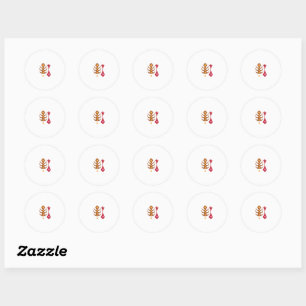 uitstekende rode oranje, roze clipart Sticker
