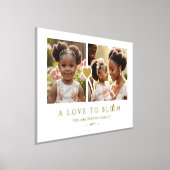 Uitstekende romantische gouden hart 2 foto's famil folie afdrukken (Laagn)