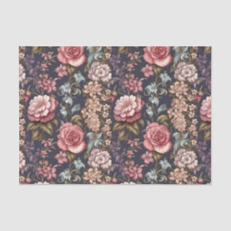 Uitstekende roze bloemen Decoupage papier voor art