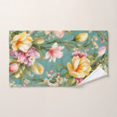 Uitstekende roze, gele Magnolia met witte bloemen Bad Handdoek (Handdoek)