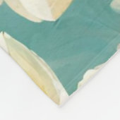 Uitstekende roze, gele Magnolia met witte bloemen Fleece Deken (Hoek)