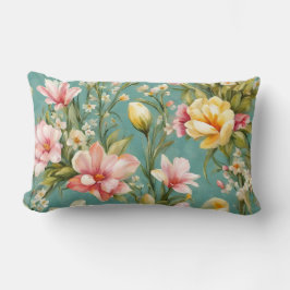 Uitstekende roze, gele Magnolia met witte bloemen Kussen