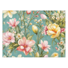 Uitstekende roze, gele Magnolia met witte bloemen Tafelkleed