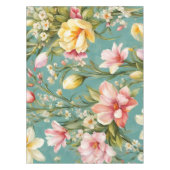 Uitstekende roze, gele Magnolia met witte bloemen Tafelkleed (Voorkant)