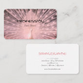Uitstekende Roze Peacock Feathers Professional Visitekaartje (Voorkant / Achterkant)