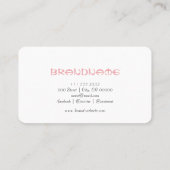 Uitstekende Roze Peacock Feathers Professional Visitekaartje (Achterkant)