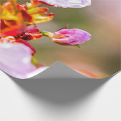 Uitstekende roze Sakura-ventilator Cadeaupapier (Hoek)